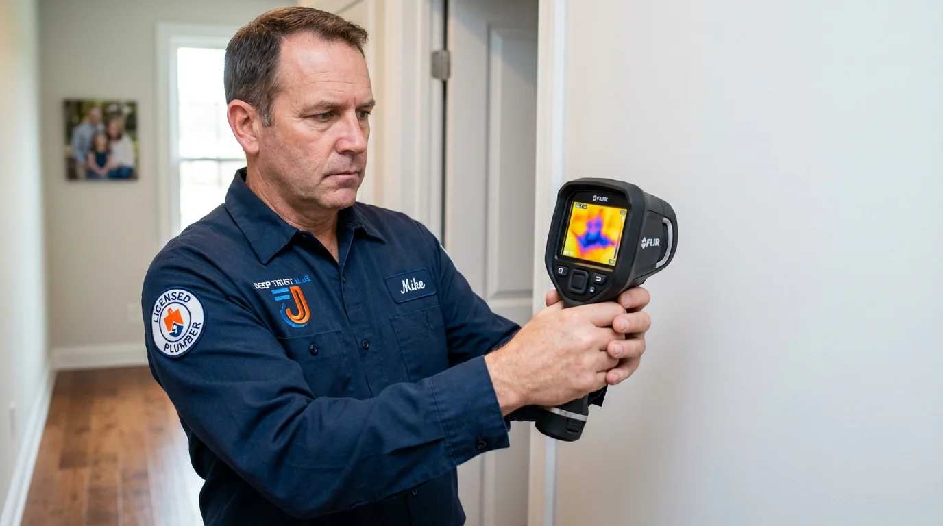 Thermal imaging leak detection by Johns Plumbing LLC in Midlothian